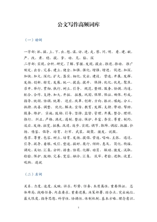 公文写作高频词库.doc
